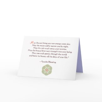 Apache Blessing Greeting Card card