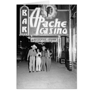 Apache Casino & Bar Vintage Las Vegas Photo card