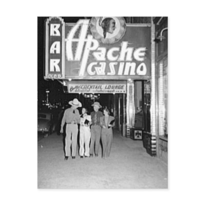 Apache Casino & Bar Vintage Las Vegas Photo Post Cards by fotoshoppe