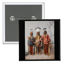 Apache Chiefs Garfield Ouche Te Foya 1899 Pinback Button
