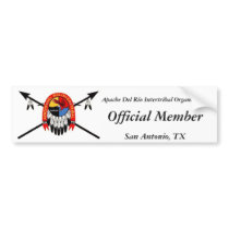 Apache Del Rio Intertribal Organization Bumper Sti bumper stickers