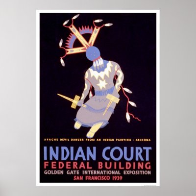 Apache Devil Dancer 1939 WPA Poster by lc_wpa