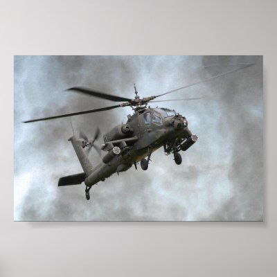Apache Helicopter in the smoke Posters by ryanweber101