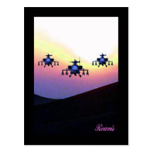 APACHE HELICOPTER POSTCARD