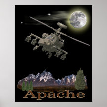 Apache helicopter poster