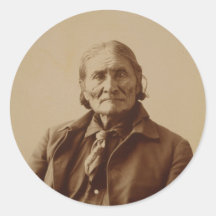 Apache Indian Leader Geronimo by Adolph F. Muhr Stickers