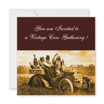 APACHES AND GERONIMO DRIVING A MOTOR CAR CUSTOM INVITES
