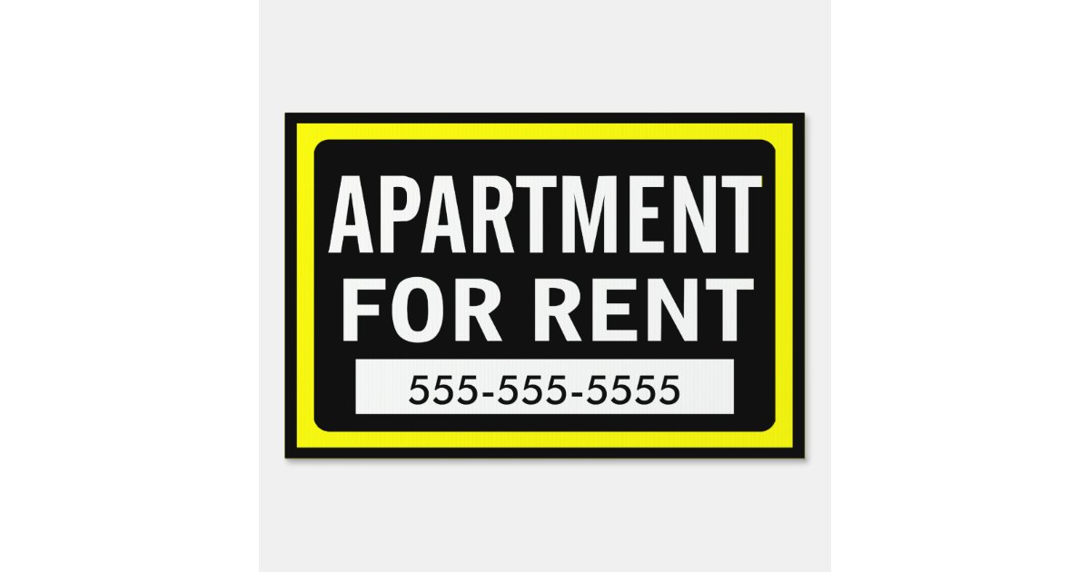 Apartment For Rent Yard Sign Zazzle