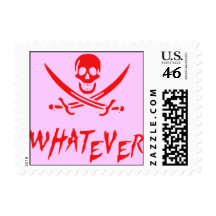 "Apathetic Roger" Pirate {Pink?!?beard} Stamp