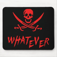"Apathetic Roger" Pirate {Redbeard} Mouse Mats