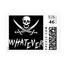 "Apathetic Roger" Pirate {Whitebeard} Postage Stamp