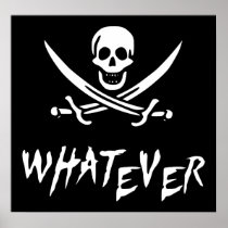 "Apathetic Roger" Pirate {Whitebeard} Poster