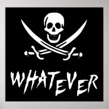 "Apathetic Roger" Pirate {Whitebeard} Poster