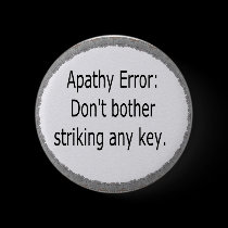 Apathy Error buttons