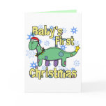 Apatosaurus Baby's First Christmas Greeting Cards