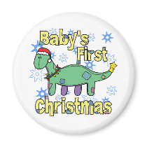 Apatosaurus Baby's First Christmas Refrigerator Magnets