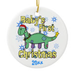Apatosaurus Baby's First Christmas Ornament