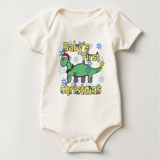 Apatosaurus Baby's First Christmas shirt
