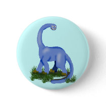 apatosaurus blue baby pinback buttons
