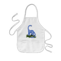 apatosaurus blue kids' aprons