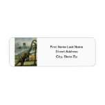Apatosaurus (Brontosaurus) Eating Illustration Return Address Labels