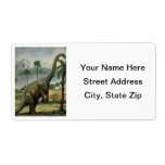 Apatosaurus (Brontosaurus) Eating Illustration Custom Shipping Labels