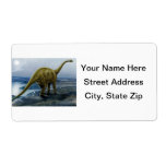 Apatosaurus (Brontosaurus) Illustration Custom Shipping Labels