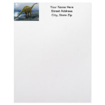 Apatosaurus (Brontosaurus) Illustration Letterhead Design