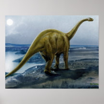 Apatosaurus (Brontosaurus) Illustration Poster