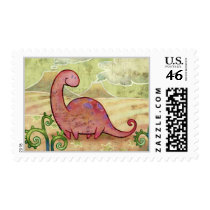 Apatosaurus Stamp
