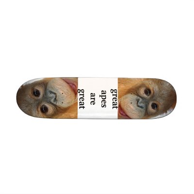 Ape for Great Apes Skate Board Decks by Rebecca_Reeder