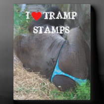 APE WITH TRAMP STAMP AND THONG plaques