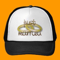 Apenas el ir casado lejos el casquillo del novio gorras
