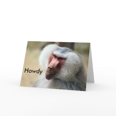 Apes Howdy Greeting Cards by laureenr