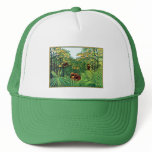 "Apes in the Orange Grove" by Henri Rousseau Mesh Hat