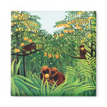 "Apes in the Orange Grove" by Henri Rousseau Magnets