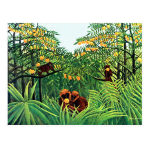 "Apes in the Orange Grove" by Henri Rousseau Post Cards