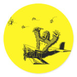 ApesOnPlanes Round Sticker
