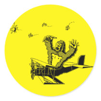 ApesOnPlanes Round Sticker