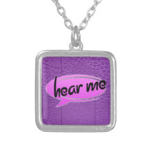 Aphasia in Purple "Hear Me" Custom Necklace
