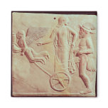 Aphrodite and Hermes riding on a chariot Magnets