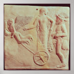 Aphrodite and Hermes riding on a chariot posters