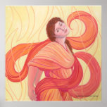 Aphrodite in Apricot Poster