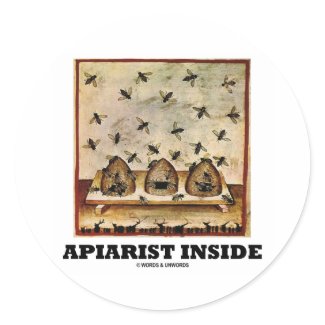 Apiarist Inside (Tacuina sanitatis 14th Century) sticker