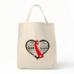 Aplastic Anemia Heart Ribbon Collage Bags