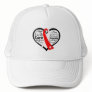 Aplastic Anemia Heart Ribbon Collage Mesh Hat