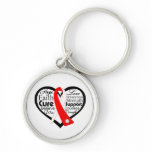 Aplastic Anemia Heart Ribbon Collage Key Chains