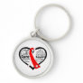 Aplastic Anemia Heart Ribbon Collage Key Chains