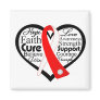 Aplastic Anemia Heart Ribbon Collage Fridge Magnet
