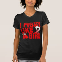 Aplastic Anemia I Fight Like A Girl (Grunge) Tee Shirt